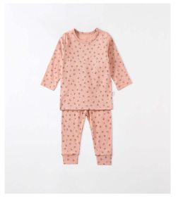 Print Pattern Soft Pajama Set (Color: Pink, Size/Age: 80 (9-12M))