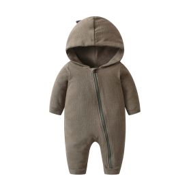 Baby Dinosaur Hoodie with Zipper Jumpsuit (Color: Green, Size/Age: 90 (12-24M))