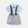 Baby Boy Onesie With Bow Tie, Shorts & Suspenders