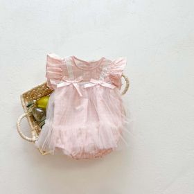 Tulle-Skirt Pretty Onesie (Color: Pink, Size/Age: 80 (9-12M))