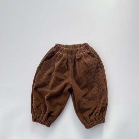 Baby Corduroy Loose Lantern Pants (Color: Brown, Size/Age: 130 (7-8Y))