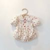 Baby Girl Print Lace Patchwork Onesie