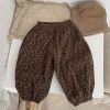 Baby Girl Ditsy-Flower Corduroy, Loose, Thick Pants