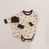 Star Graphic, Long- sleeved Onesie with Pants