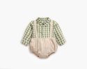 Baby Boy One piece Checkered Onesie