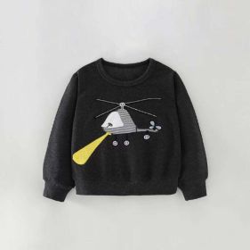 Soft Cotton Sweatshirt; Front Graphic (Color: Navy Blue, Size/Age: 90 (12-24M))