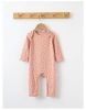 Baby Print Pattern Envelope Neckline Soft Rompers