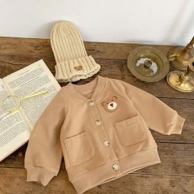 Baby Stylish Jacket Or Jumpsuit (Color: Brown, Size/Age: 73 (6-9M))