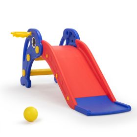 3 in 1 Kids Climber and Slide (Color: red+blue)