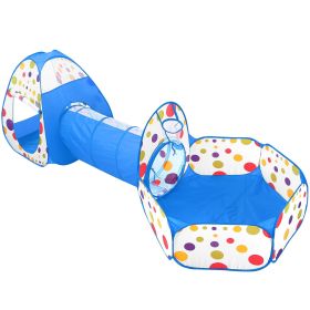 3 In 1 Crawl Tunnel & Tent (Color: Blue)