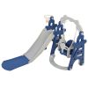 3-in-1 Playset, Swing, Slide, Climbing Stairs and Basketball Hoop