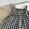 Baby Gingham Overalls Romper; Straps