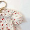 Baby Girl Print Lace Patchwork Onesie