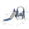 3-in-1 Playset, Swing, Slide, Climbing Stairs and Basketball Hoop