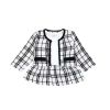 Baby Girl Chanel's Plaid Design Dress And Matching Coat