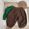 Baby Girl Ditsy-Flower Corduroy, Loose, Thick Pants