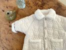 Baby Cream Quilted Coat or Gingham with Fleece Collar