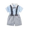 Baby Boy Onesie With Bow Tie, Shorts & Suspenders