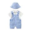 Baby Boy Onesie Combo Striped Overalls Sets