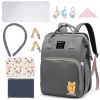 Multifunctional Diaper Backpack, Expandable; Insulated Pockets, USB Port