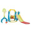 5 in 1 Play Set, Extra-Long Slide with 2 Basketball Hoops, Football, Ringtoss