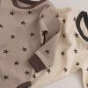 Star Graphic, Long- sleeved Onesie with Pants