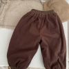 Baby Girl Ditsy-Flower Corduroy, Loose, Thick Pants