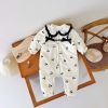 Baby Girl Cherry Pattern, Warm, Thermal Romper