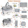 11pc  Multifunctional Diaper Bag with Shoulder Strap