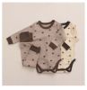 Star Graphic, Long- sleeved Onesie with Pants