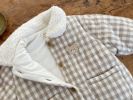 Baby Cream Quilted Coat or Gingham with Fleece Collar