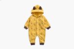 Animal Graphic, Thick Rompers With Hood