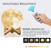 LED Night Lights Moon, Dimmable, Rechargeable Bedside Lamp