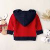 Colorful Moose Pattern Hooded Sweater