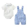 Baby Boy Onesie Combo Striped Overalls Sets