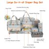 11pc  Multifunctional Diaper Bag with Shoulder Strap