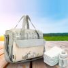 11pc  Multifunctional Diaper Bag with Shoulder Strap