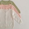 Baby Girl Hollow-Carved Heart Design Cardigan