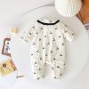 Baby Girl Cherry Pattern, Warm, Thermal Romper