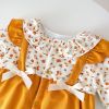 Baby Girl Ditsy Flower Pattern, False 2 pc. Design, Thermal Jumpsuit